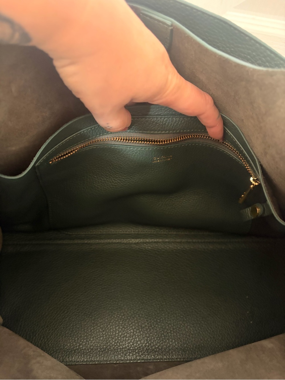 Cuyana teal double loop satchel - Picture 8 of 8